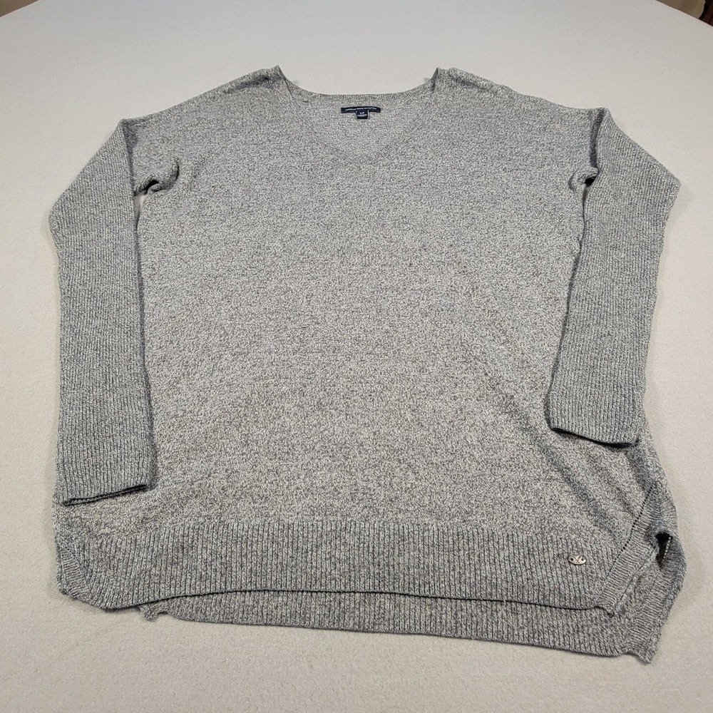American Eagle‎ Outfitters Sweater Women's Gray V Neck Lightweight Size Small